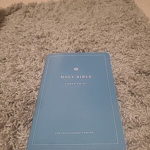 Elegant Blue Large Print Holy Bible